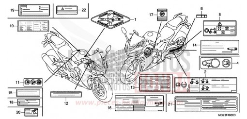 CAUTION LABEL CBR500RAD de 2013